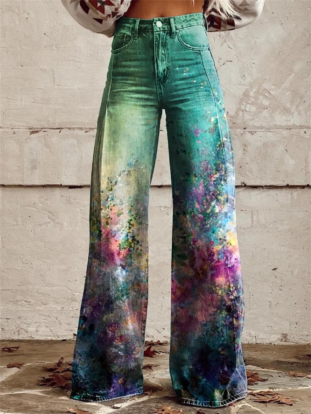 Ellie™ - Pantaloni a Vita Alta con Gamba Larga