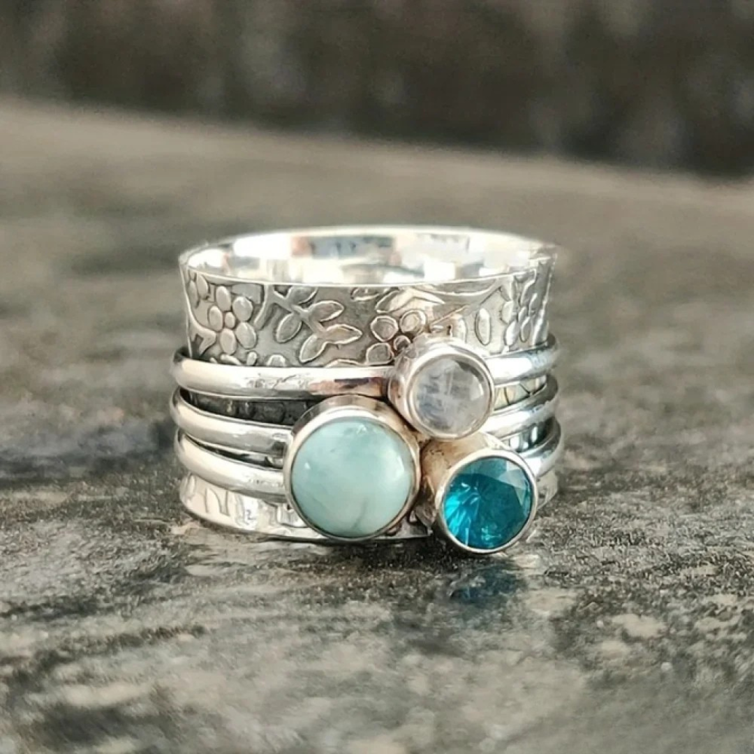 Anello in Pietra Blu Naturale