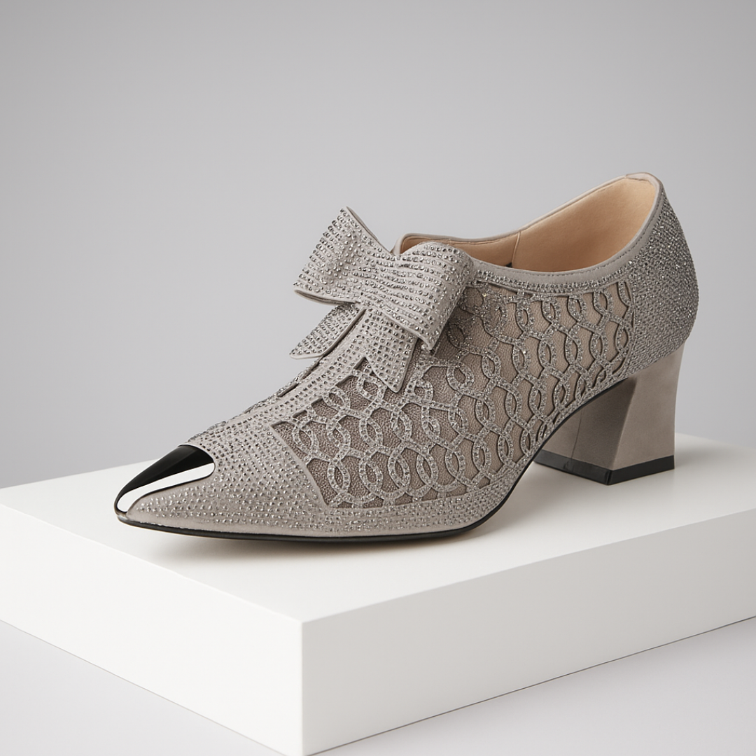 Scarpe con Tacco Vivienne con Fiocco