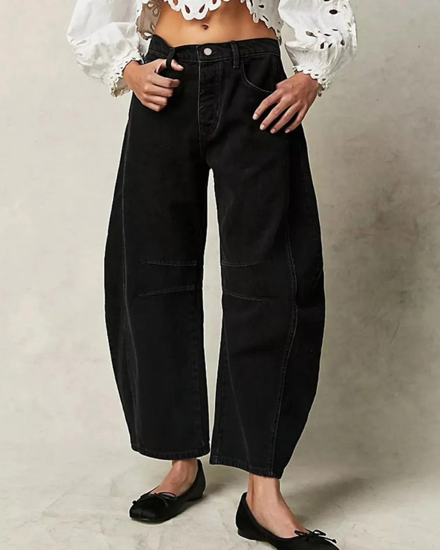 Ellie™ - Jeans Comodi a Gamba Larga