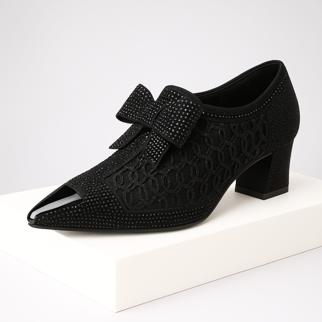 Scarpe con Tacco Vivienne con Fiocco