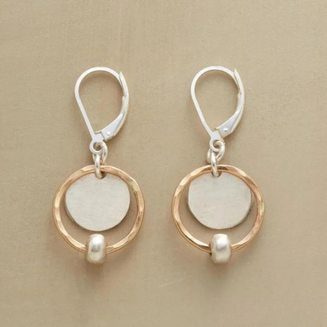 Orecchini Eleganti in Oro e Argento con Perle