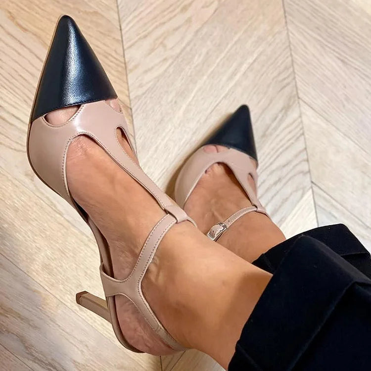 MIRELLA | Décolleté Elegante a Punta Bicolore per uno Stile Sofisticato