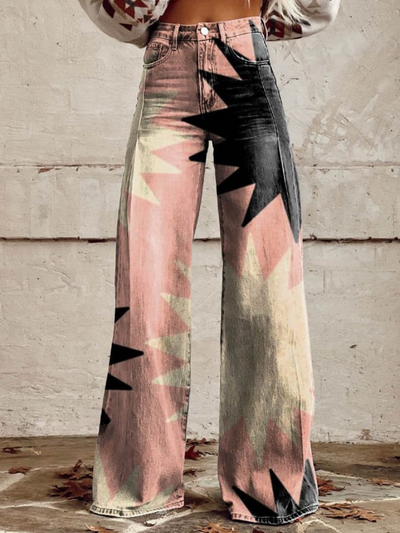 Sophia™ - Pantaloni a Gamba Larga Pink Explosion