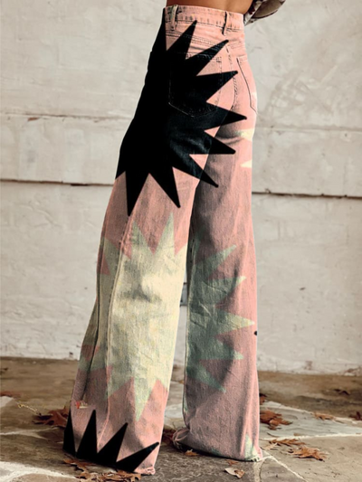 Sophia™ - Pantaloni a Gamba Larga Pink Explosion