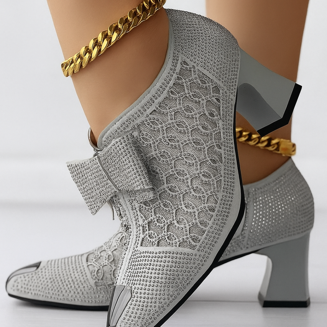 Scarpe con Tacco Vivienne con Fiocco