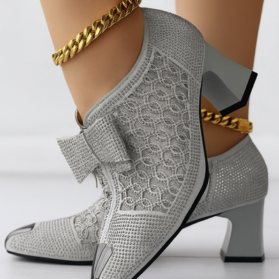 Scarpe con Tacco Vivienne con Fiocco