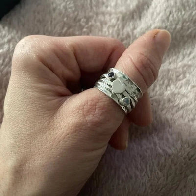 Anello a Spirale a Cuore Fatta a Mano