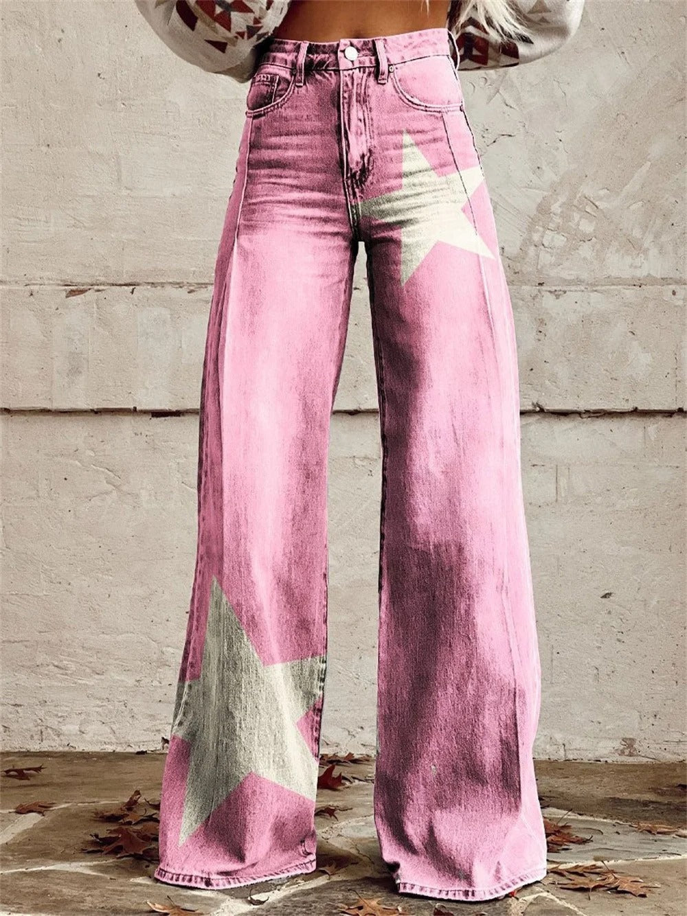 Mia™ - Pantaloni a Vita Alta a Gamba Larga