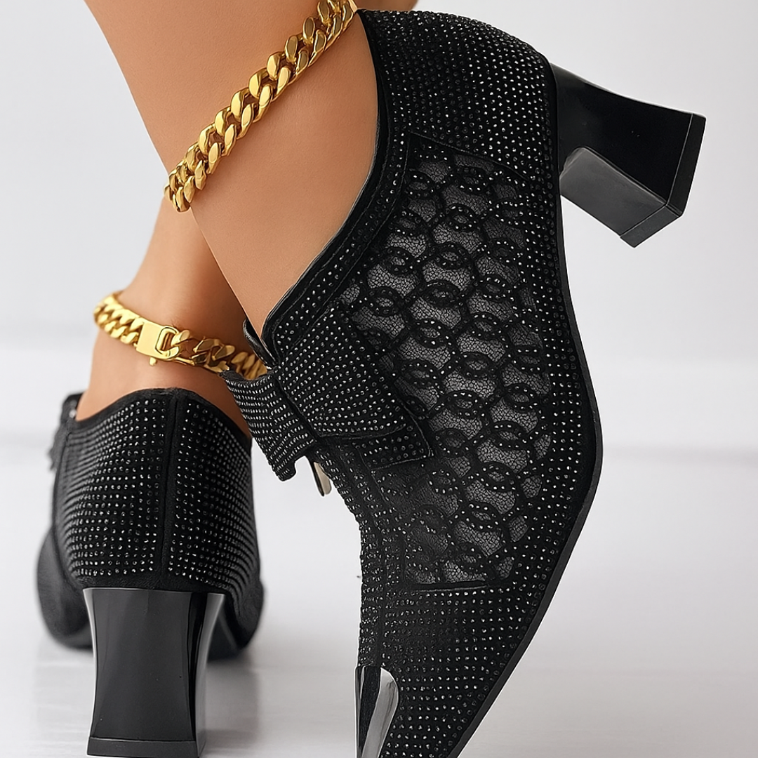 Scarpe con Tacco Vivienne con Fiocco