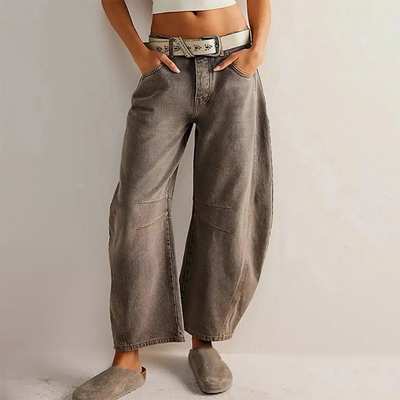 Ellie™ - Jeans Comodi a Gamba Larga