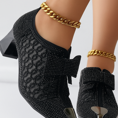 Scarpe con Tacco Vivienne con Fiocco