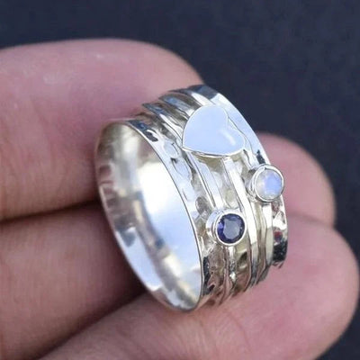 Anello a Spirale a Cuore Fatta a Mano
