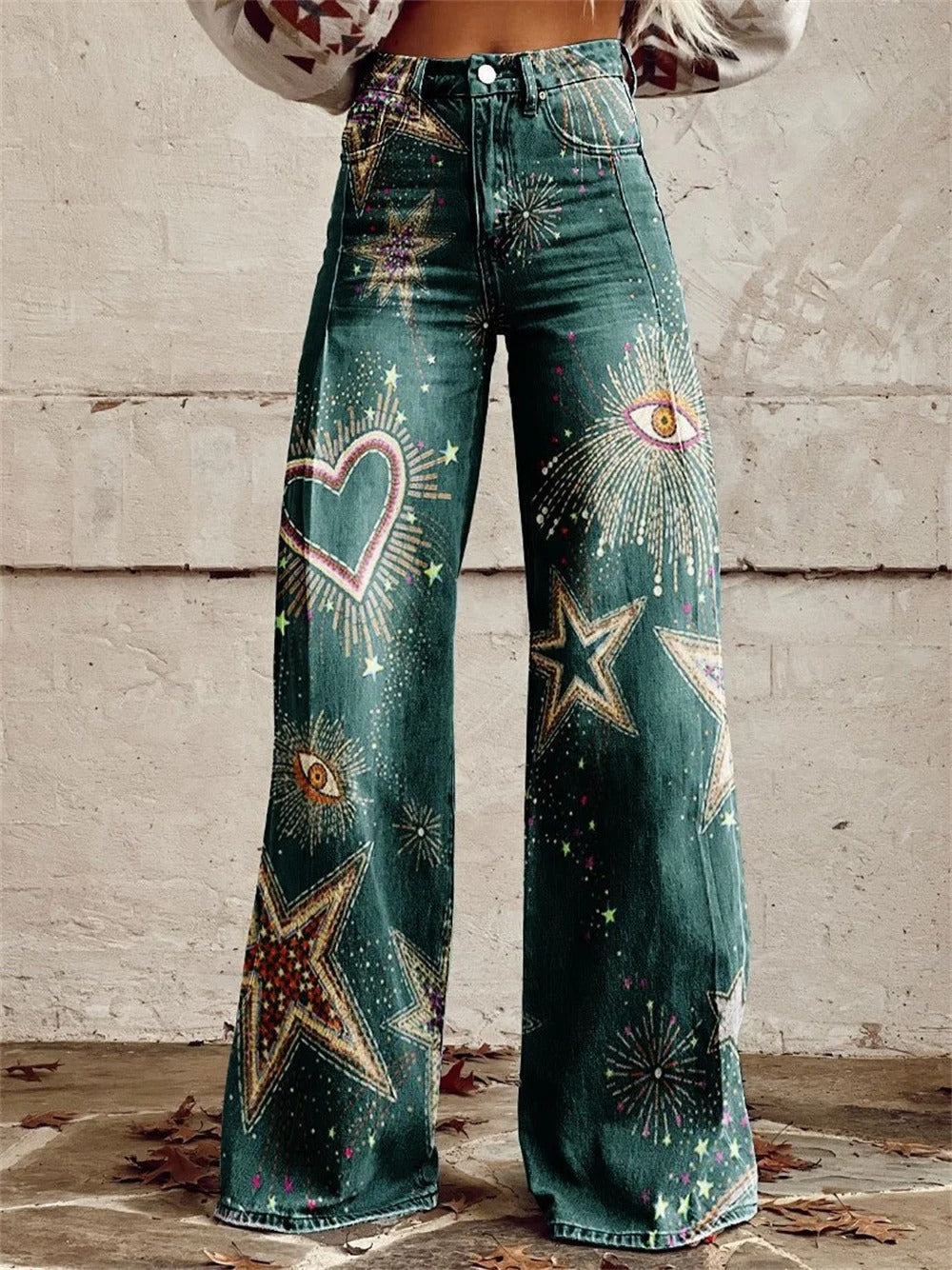 Sophia™ - Pantaloni a Vita Alta e Gamba Larga