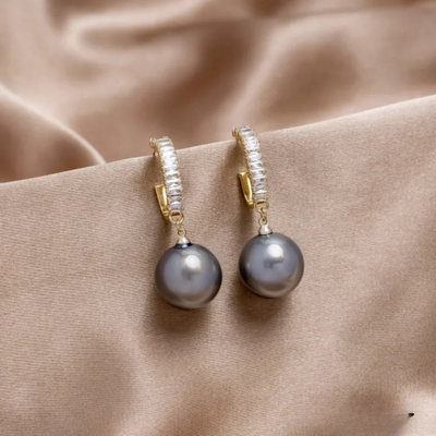 Orecchini Eleganti in Perle e Zirconia
