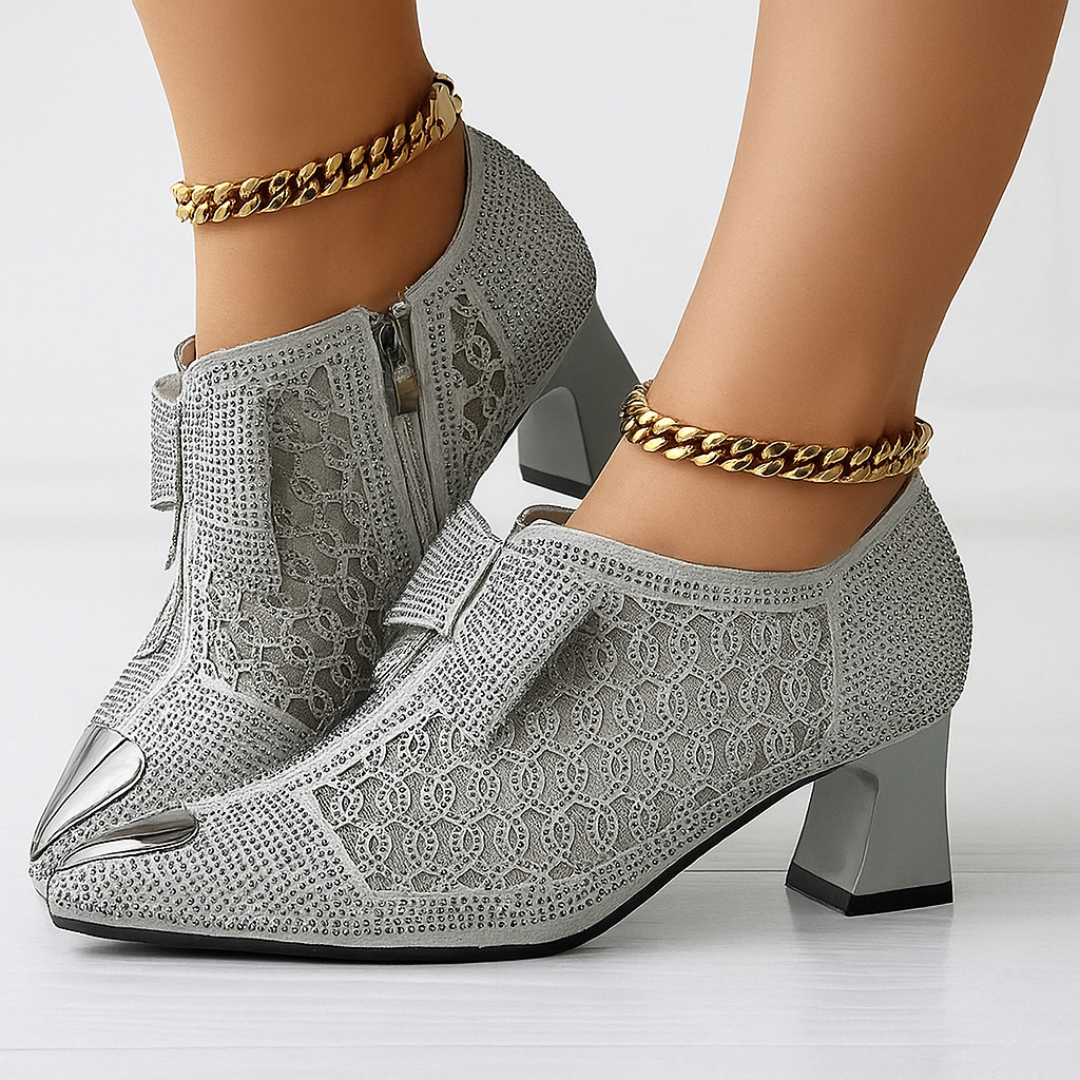 Scarpe con Tacco Vivienne con Fiocco