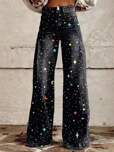 Mia™ - Pantaloni a Vita Alta a Gamba Larga