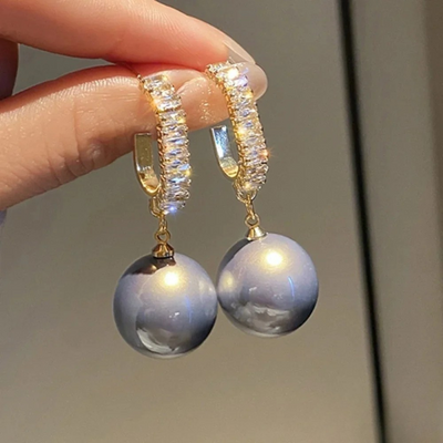 Orecchini Eleganti in Perle e Zirconia