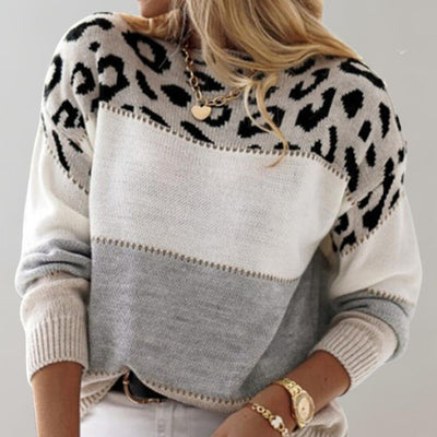 Laura | Maglione Casual con Design Leopardato
