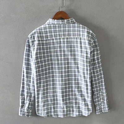 Beeckhoven™ | Blusa in lino con motivo a quadri