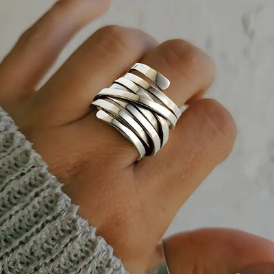 Bliss - Anello in Argento Spesso Vintage