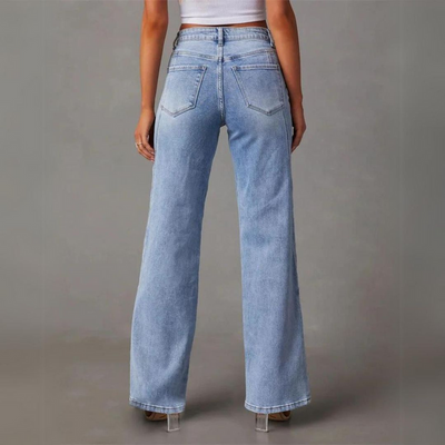 Olivia™ - Jeans a vita alta e gamba larga