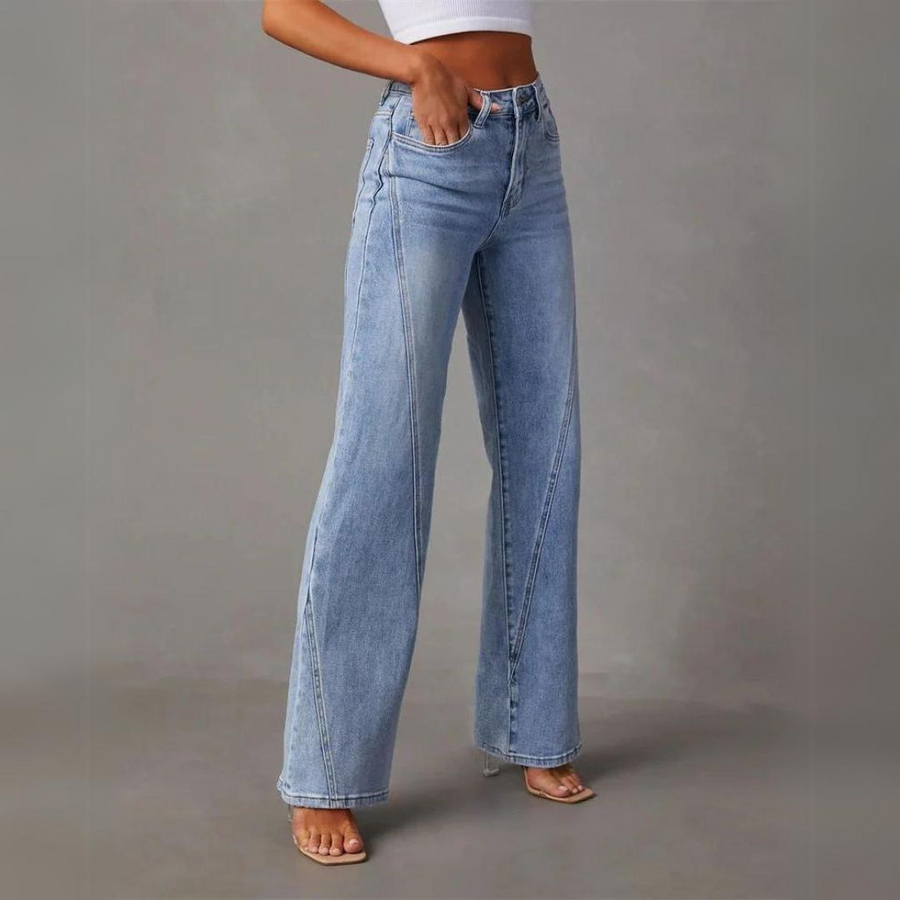 Olivia™ - Jeans a vita alta e gamba larga