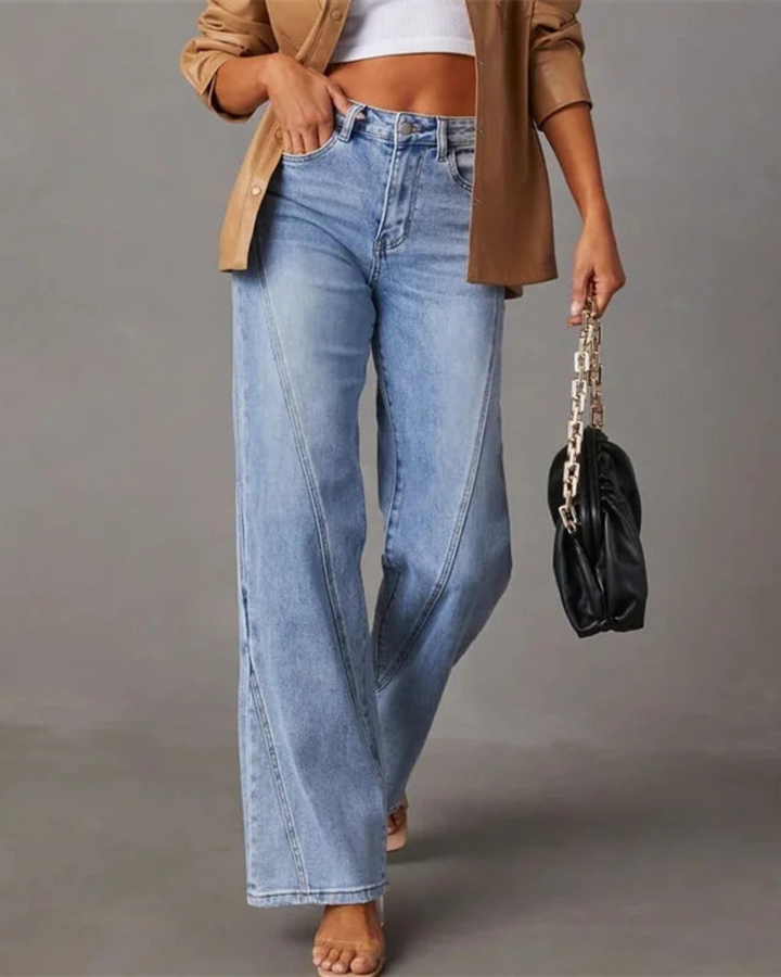 Olivia™ - Jeans a vita alta e gamba larga