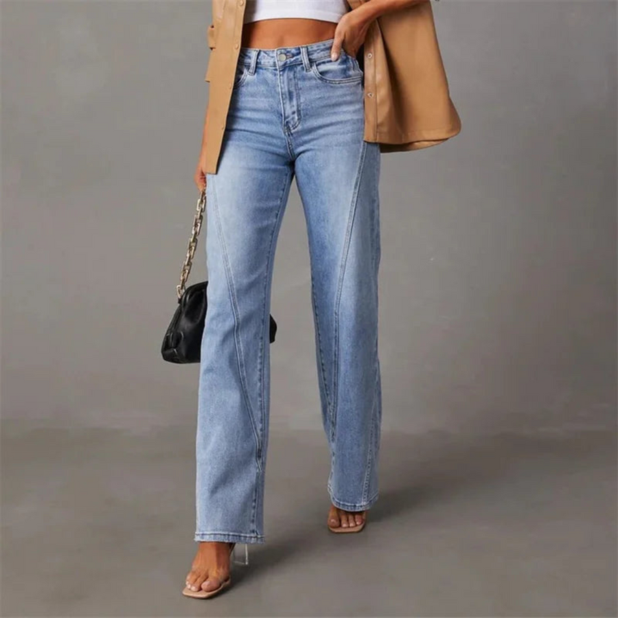 Olivia™ - Jeans a vita alta e gamba larga