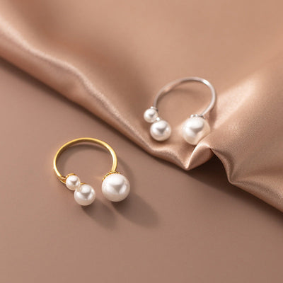 Anello Trio Perla Regolabile