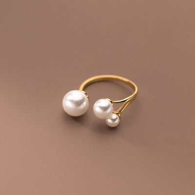 Anello Trio Perla Regolabile