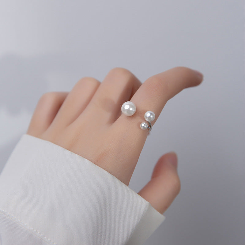 Anello Trio Perla Regolabile