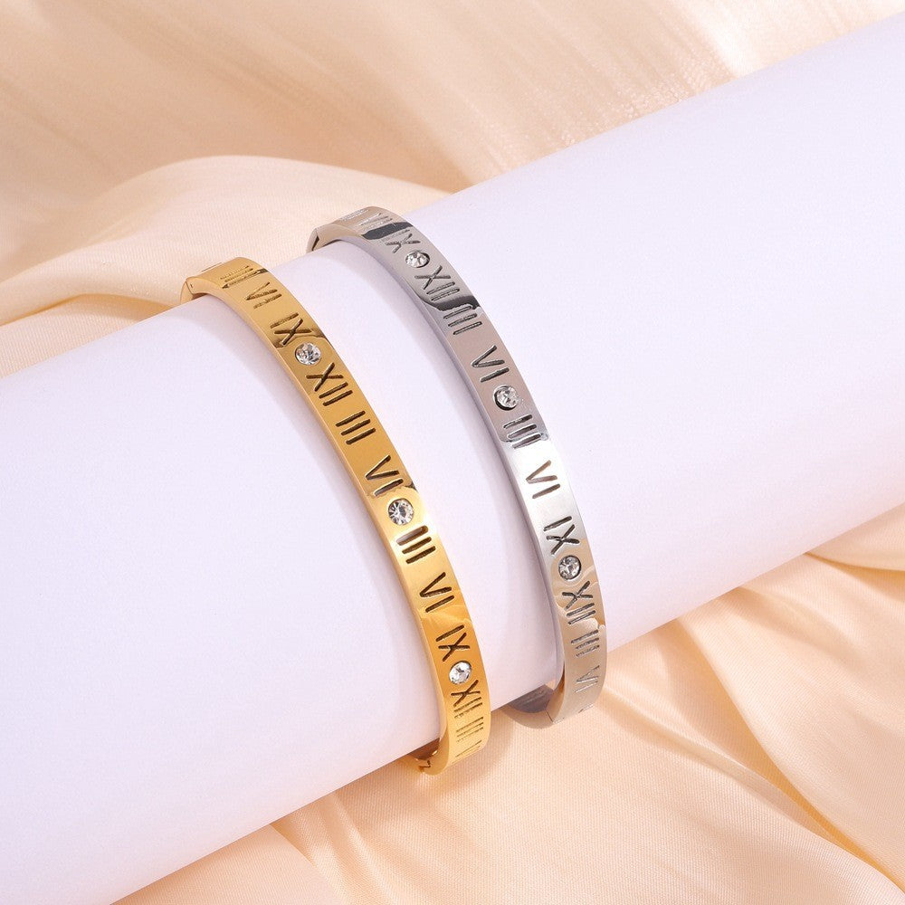 Bracciale in Titanio con Numeri Romani