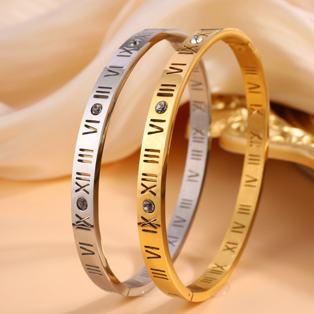 Bracciale in Titanio con Numeri Romani