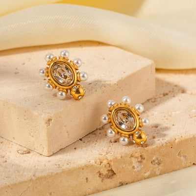 Orecchini Chic in Oro con Perle