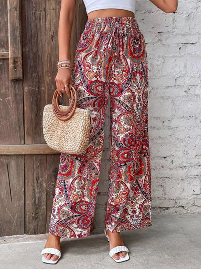 Olivia™ - Pantaloni a gamba larga stampati vintage