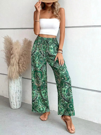 Olivia™ - Pantaloni a gamba larga stampati vintage