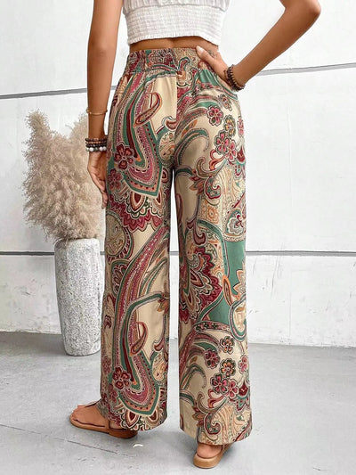 Olivia™ - Pantaloni a gamba larga stampati vintage