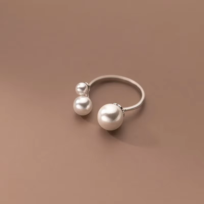 Anello Trio Perla Regolabile