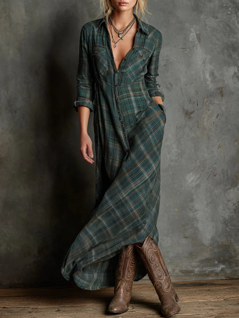 Haven | Abito Camicia Maxi a Quadri