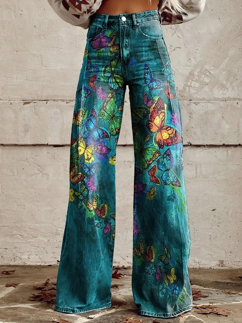 Olivia™ - Pantaloni a Vita Alta e Gamba Larga