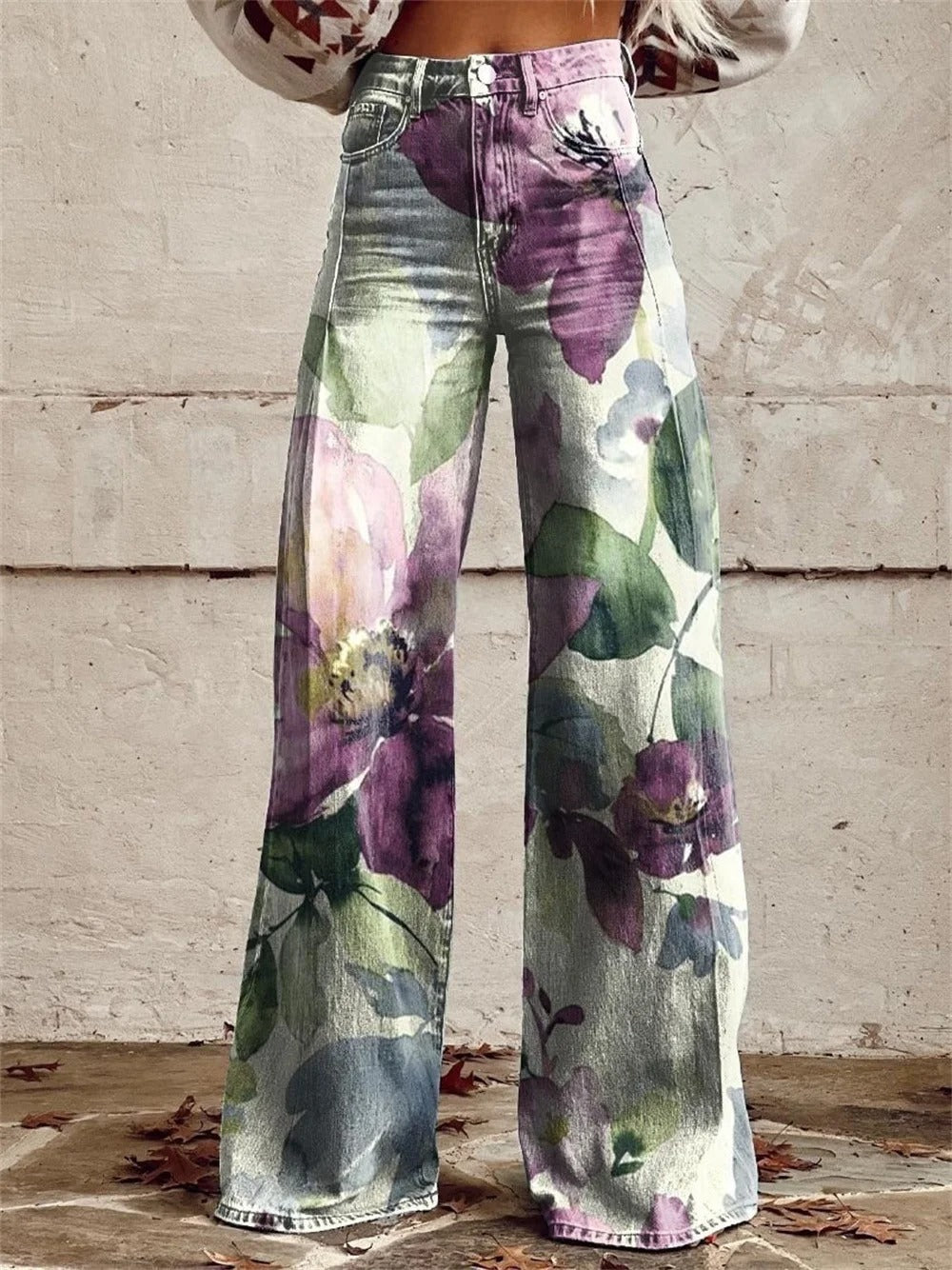 Victoria™ - Pantaloni a Vita Alta con Gamba Larga