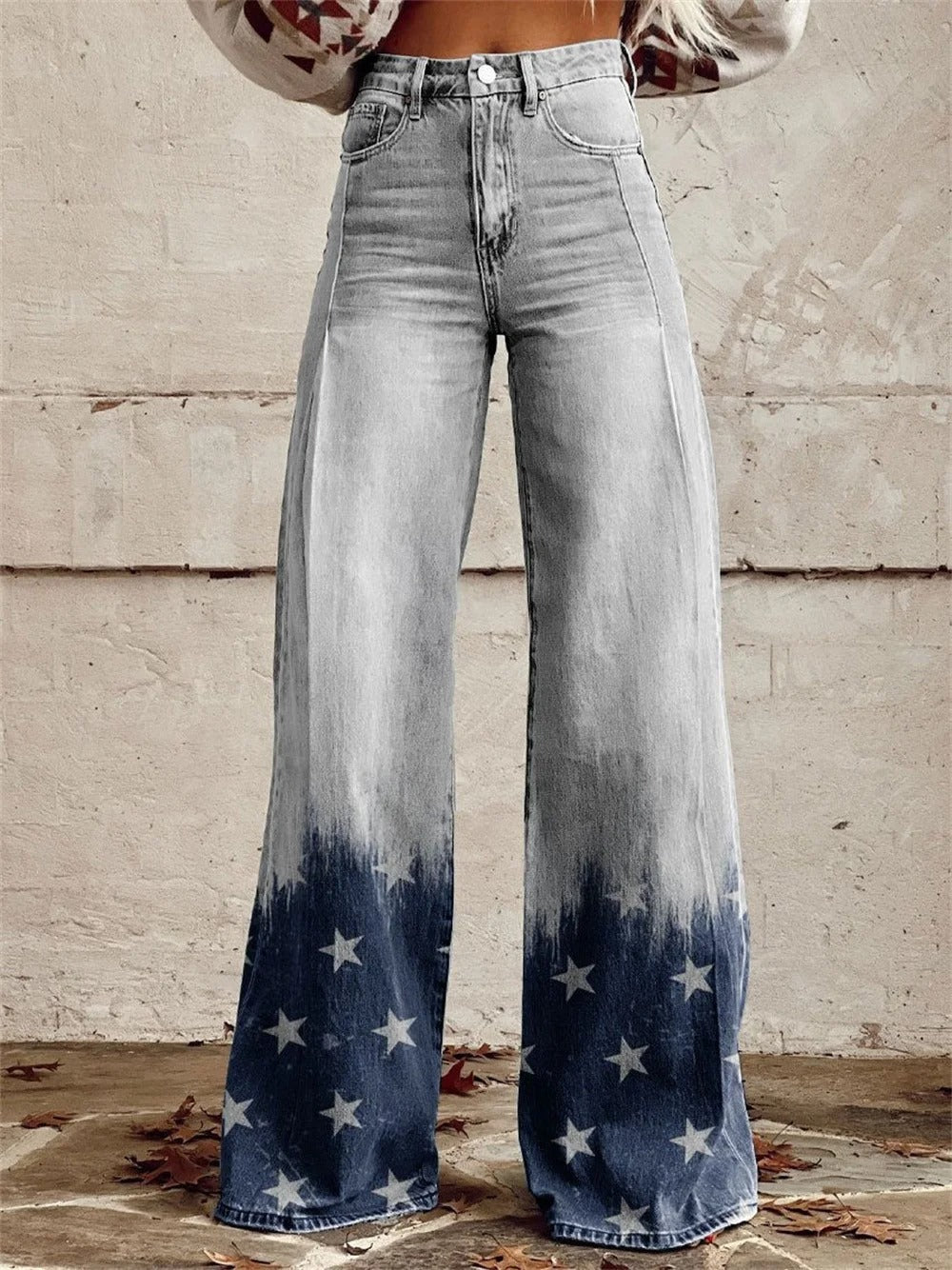 Mia™ - Pantaloni a Vita Alta a Gamba Larga