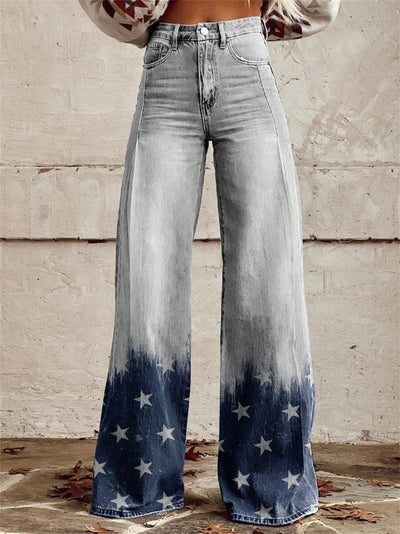 Mia™ - Pantaloni a Vita Alta a Gamba Larga
