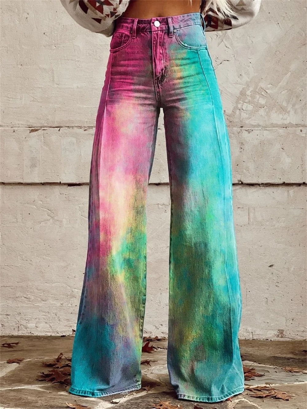 Ellie™ - Pantaloni a Vita Alta con Gamba Larga