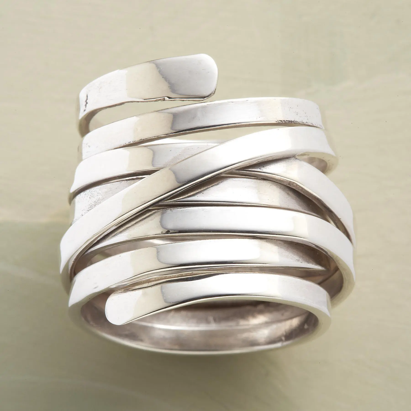 Bliss - Anello spesso in argento vintage