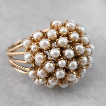 Anello con Perle Intarsiate - Bush