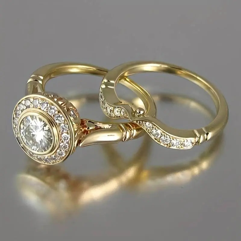 Anello Vintage in Oro e Zirconia
