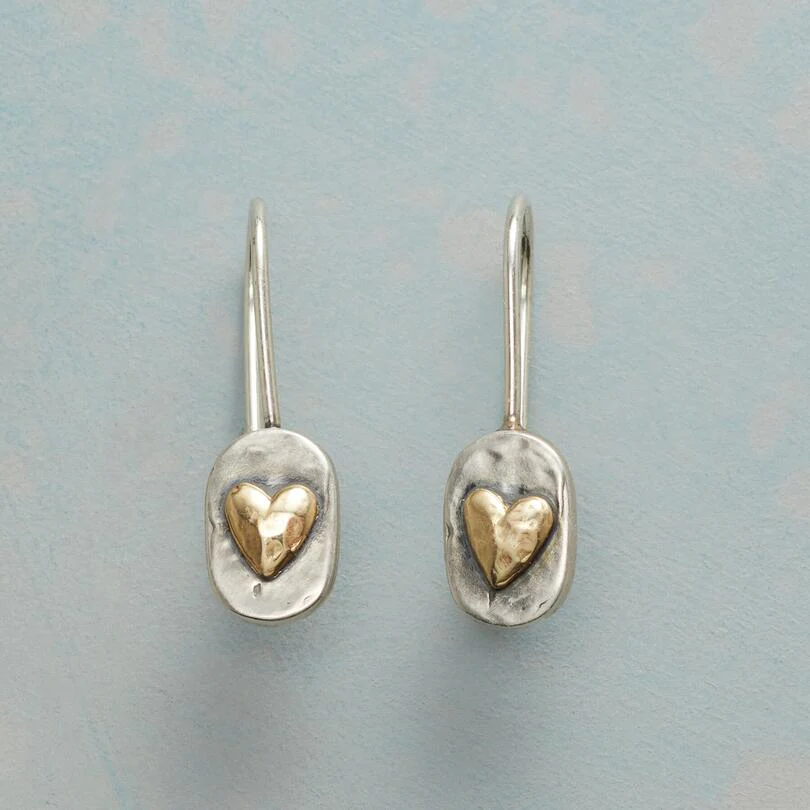 Orecchini a Cuore in Argento Art Deco