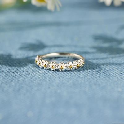 Anello Daisy Argento
